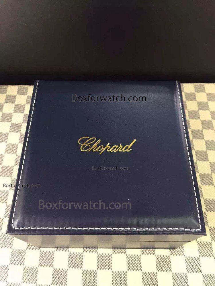 Copy Chopard Watch Box Dark Blue Leather Box / Perfect gift